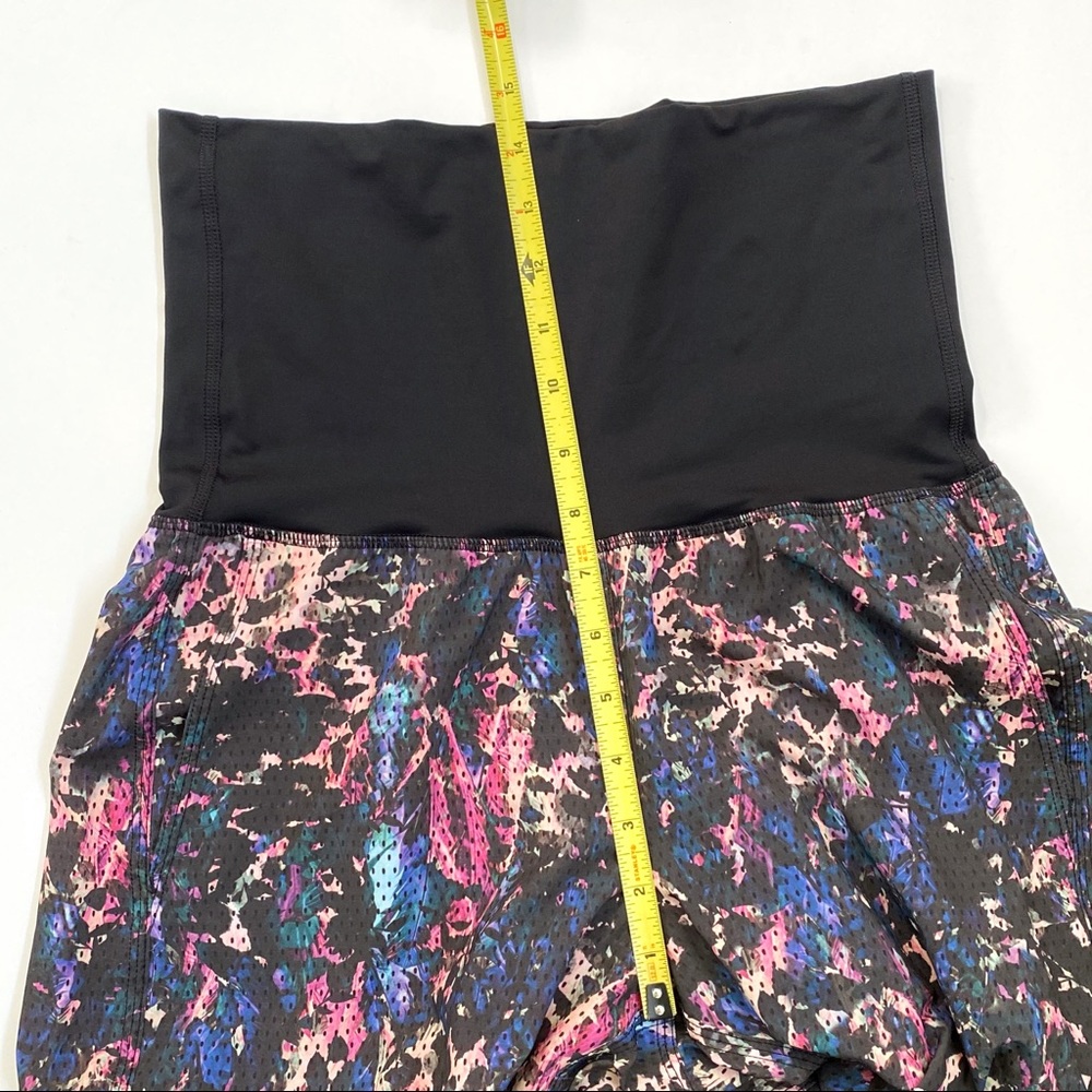 Lululemon black purple pink floral multi roll waist OM jogger pants - Picture 12 of 14